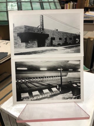 Item #21-1739 Pair of real photo postcards showing "Bowlmor, Davenport, Iowa"