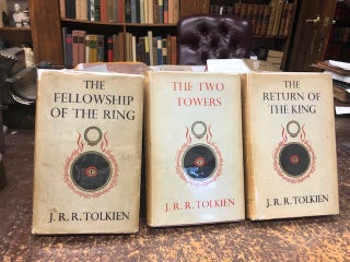 THE LORD OF THE RINGS: The Fellowship of the Ring, The Two Towers, The Return of the King [three. J. R. R. Tolkien.