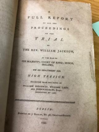 TRIALS, Bound volume containing ten accounts of trials in Dublin, 1794-1862, including the Yelverton Marriage Case, Thelwell vs. Yelverton