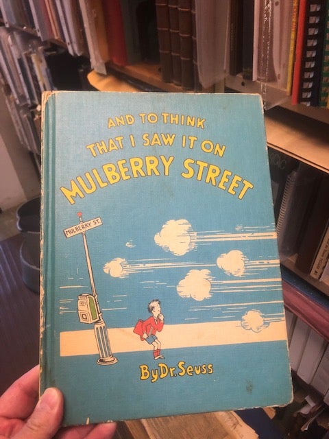 Item #21-8744 AND TO THINK THAT I SAW IT ON MULBERRY STREET [book club edition]. Seuss Dr.