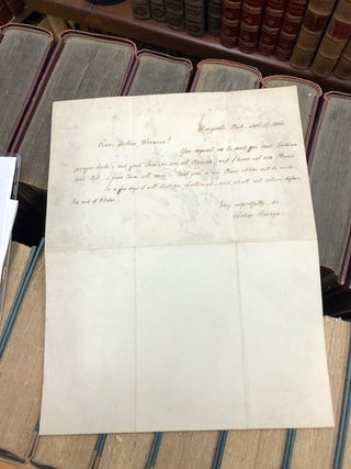 Handwritten letter from Bishop (Frederic) Baraga to Rev. Father Wermers, dated Marquette Sept. Bishop Frederic Baraga.