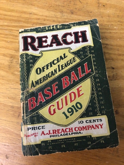 Item #22-0922 "The World's Championship Series of 1909" a forty-three page account of the battle between our beloved Detroit Tigers and the Pittsburgh Pirates to win the World Series crown [Negro League] in THE REACH OFFICIAL AMERICAN LEAGUE BASE BALL GUIDE 1910.