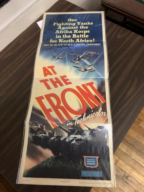 Item #22-1589 Poster for AT THE FRONT [1943 documentary].
