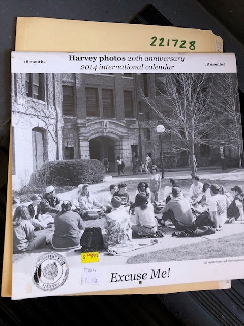 Item #22-1728 "EXCUSE ME!" HARVEY PHOTOS 20th ANNIVERSARY 2014 INTERNATIONAL CALENDAR [limited, signed]. Harvey, Drouillard.