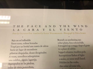 THE FACE AND THE WIND/LA CARA Y EL VIENTO [framed broadside]