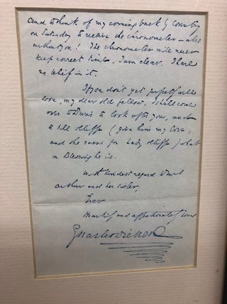 AUTOGRAPH LETTER SIGNED BY CHARLES DICKENS, 1858