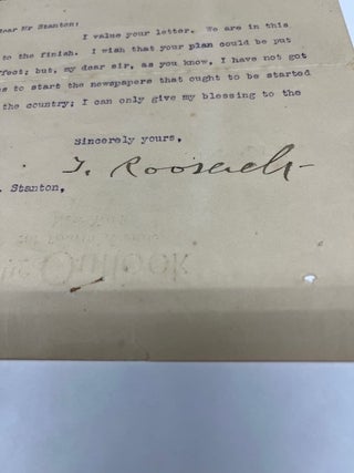 TYPED LETTER SIGNED BY THEODORE ROOSEVELT ON "The Outlook" LETTERHEAD, NOVEMBER 9, 1912
