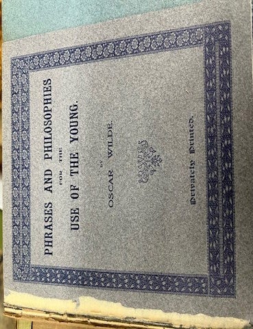 Item #22-4171 "PAMPHLETS, Oscar Wilde" [gilt spine title, four titles]. Oscar Wilde.