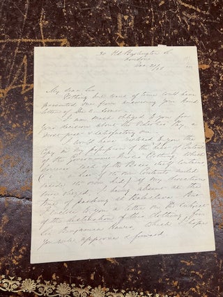 Original Autograph Letter Signed by Florence Nightingale, December 21, 1856, with Crimean War Content