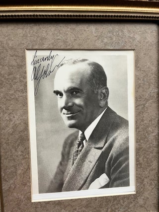 Framed and signed photograph of entertainer Al Jolson