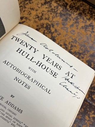 Item #22-4461 TWENTY YEARS AT HULL HOUSE, With Autobiographical Notes. Jane Addams