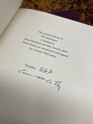 THE STONEMASON, A Play in Five Acts [Limited, Signed Edition. Cormac McCarthy.
