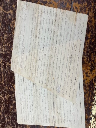 Item #22-6473 Handwritten letter from "Mary E." to "Annie" detailing her disastrous voyage from...