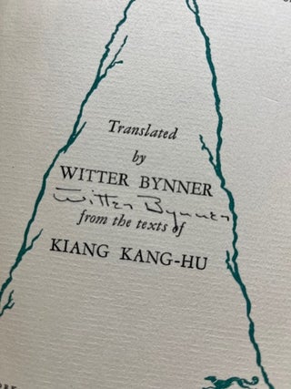THE JADE MOUNTAIN, A Chinese Anthology Being Three Hundred Poems of the T'ang Dynast 618-906
