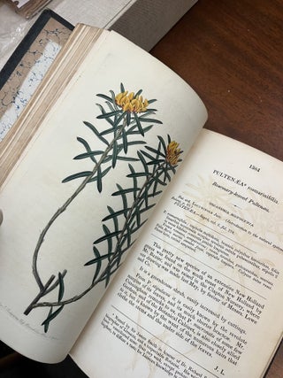 THE BOTANICAL REGISTER; Or, Ornamental Flower-Garden And Shrubbery Consisting Of Coloured Figures Of Plants And Shrubs, Cultivated In British Gardens; Accompanied By Their History, Best Method Of Treatment In Cultivation, Propagation, &c.The Designs By Sydenham Edwards, And Others. Volume XIV and Lindley, John "THE BOTANICAL REGISTER&hellip;Continued By John Lindley&hellip;" Volumes XV-XXX [twenty volumes total] (spine title: "Botanical Register New Series" and numbered I-XX)