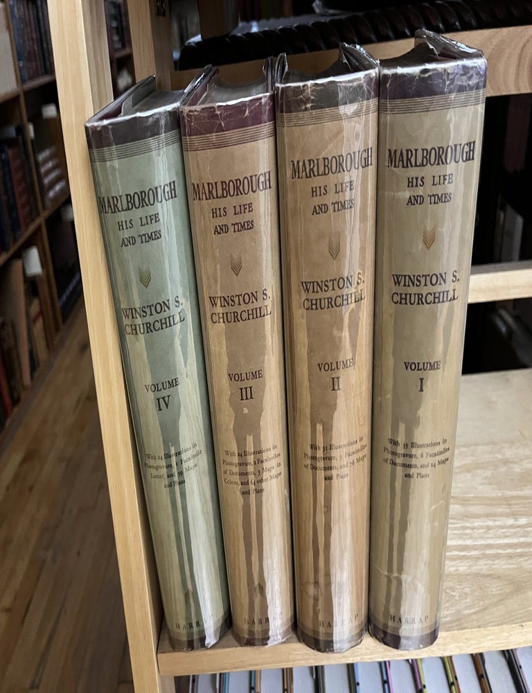Item #23-0011 MARLBOROUGH, His Life and Times [four volumes, all first editions]. Winston Churchill.