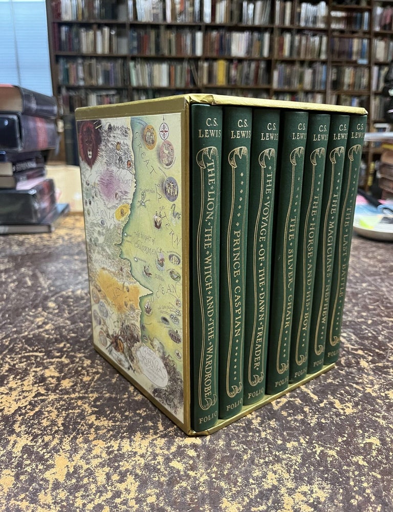 Item #23-1206 THE CHRONICLES OF NARNIA [seven volumes: The Lion, The Witch and the Wardrobe; Prince Caspian, The Voyage of the Dawn Treader, The Silver Chair, The Horse and His Boy, The Magician's Nephew, The Last Battle]. C. S Lewis.