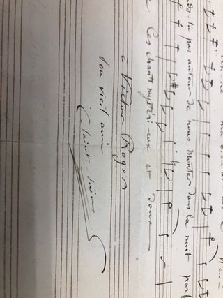 AUTOGRAPH MUSICAL QUOTE.