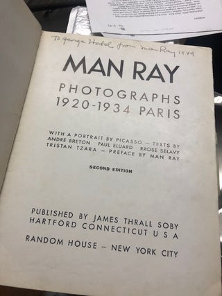 Item #96-8139 MAN RAY PHOTOGRAPHS 1920-1934 PARIS. MAN RAY