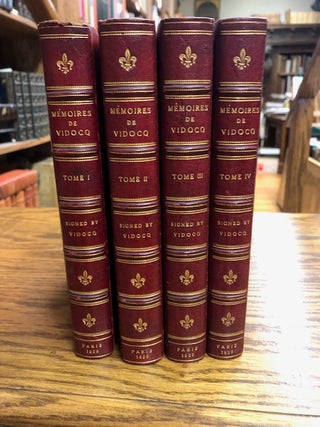 Item #98-2725 MEMOIRES DE VIDOCQ Chef de la Police de Surete, Jusqu'en 1827 [four volumes,...