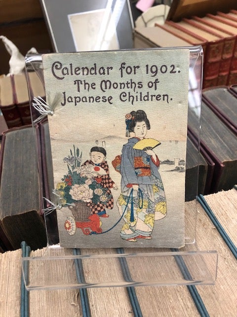 Item #98-2798 THE MONTHS OF JAPANESE CHILDREN. Calendar for 1902. Takejiro Hasegawa.