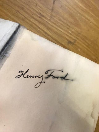 Item #98-7686 THE HOLY BIBLE, RED LETTER EDITION, Signed by Henry Ford, Presented (Allegedly) to...