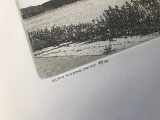 Item #99-3803 Signed and numbered etching: "Glen Rhoda Point" [Beulah, Michigan]. Jonathan A. Taylor